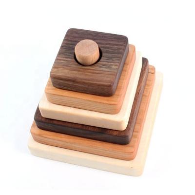 China 2020 China Natural Educational Wooden Constituent Montessori Block Toys For Children for sale