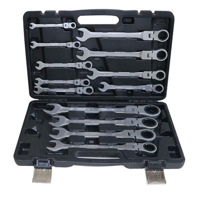 China Manufacturer 13pcs Price Double Open Ended Wrench Sets Flexible Ratchet Wrench Combination Adjustable Wrench CT121301 for sale