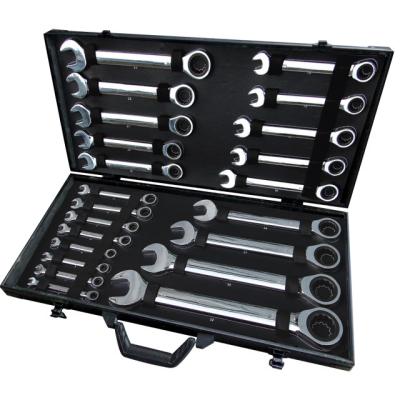 China Car Hand Tools Chrome Vanadium 22pcs Double Open Ratchet Wrench Set for sale