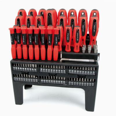 China Repair 100 Pcs Magnetic Tip Screwdriver Set Including With 1 Pcs Bit Holder And 8 Pcs Precision Screwdriver for sale