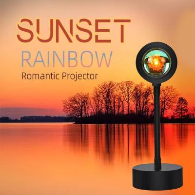 China Rainbow RGB 360 Degree Sunset Lamp Projector Led Light RGB With App Control USB Night Light 16 Remote Ring Ambient Light 2022 Colors for sale