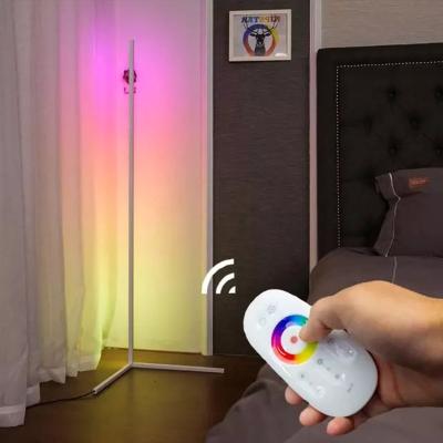 China Remoto APP Dimmable Google Alexa Control RGB Modern Floor Lamp Upper Stairs Corner Smart Home Lights Party Light Modern Home Decoration for sale