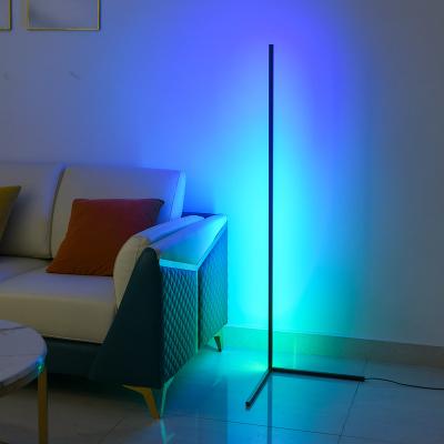 China Custom Modern Sync RGB Modern Adjustable Warm Color Changing Tripod Moon Sunset Music Floor Lamp Corner Designer APP Remote Control for sale