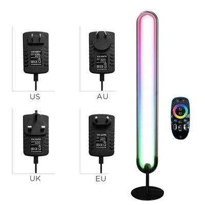 China Modern Custom Creative Outdoor LED Living Room Reading Decorative Indoor Floor Lamp and APP Control Standing Cool and Warm Light Fit for sale