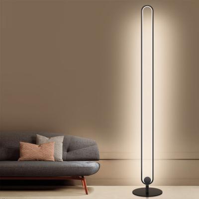 China Customization Modern Metal Top Lighting Minimalist RGB Nordic Corner Floor Lamps Standing Industrial Pendant Light Living Room for sale