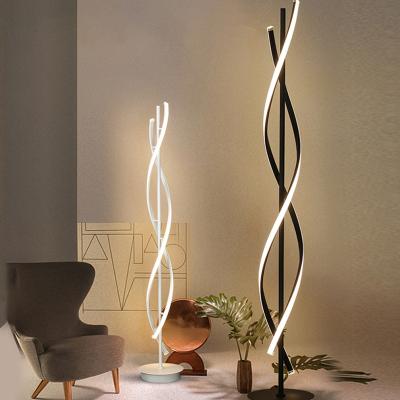 China Art Designer Luxury Modern High Quality Floor Lamps Led Standing Nordic Led For Home Living Room Bedroom Decor Twist Shape for sale