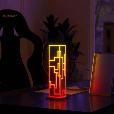 China Modern Drop Shipping Table Lamp 2022 Rustic Dimmable Ambient Light Home Decor RGB LED Split Smart Remote APP for sale