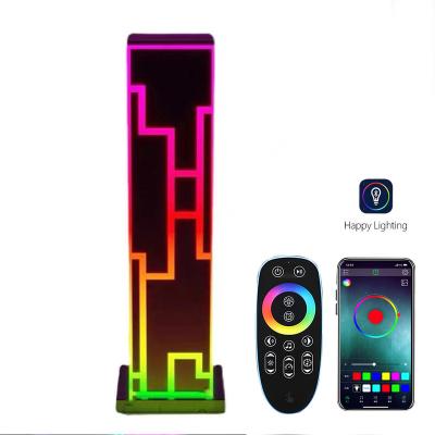 China Dropshipping Designer Modern Night Smart Table Lamp RGB LED Acrylic Color Changing For Living Room Bedroom Set for sale