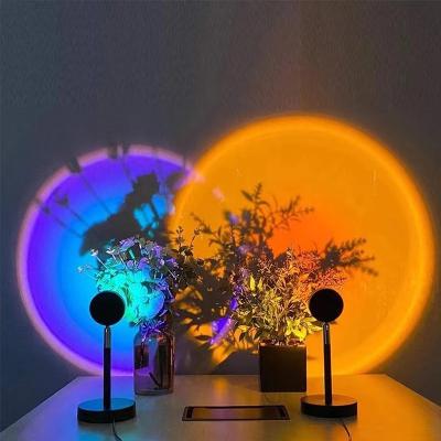 China 2022 Amazon Rainbow RGB Top Selling Mini Rainbow LED Sunset Projection Tripod Sunset Lamp Halo Lamp for Tiktok Youtube 2022 CIA for sale