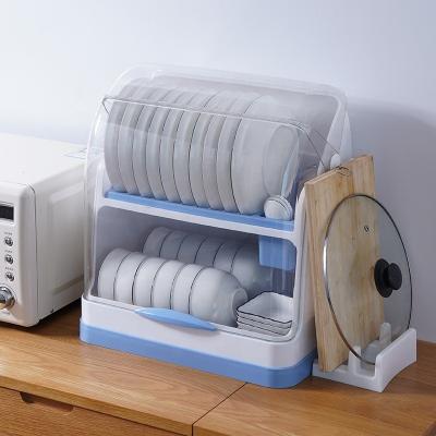 China Wholesale Viable Kitchen Double-Layer Household Factory Plant Dish Rack Small Storage Box With Lid for sale