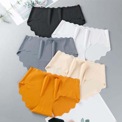 China Factory Directly Traceless Seamless Underwear Ice Silk Antibacterial Directly Instruction Women Seamless Panties for sale