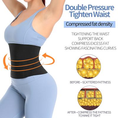 China Antibacterial Women Elastic Bandage Belly Wraps Waist Trainer Compression Belly Waist Wrap Band Waist Trainer For Women for sale