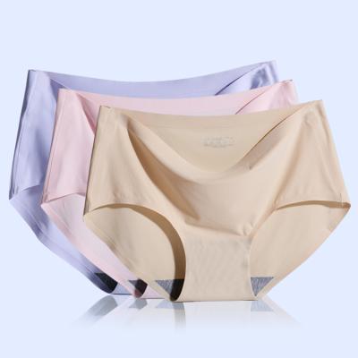 China New Design Seller Ladies Maid Seamless Ice Silk Breathable Traceless Hipster Panties For Women for sale