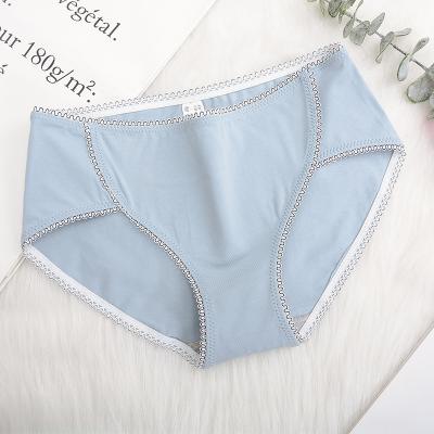 China Breathable Low-rise High Quality Solid Underwear Women Cotton Women Panties Plus Size Underwear T-back Panties for sale