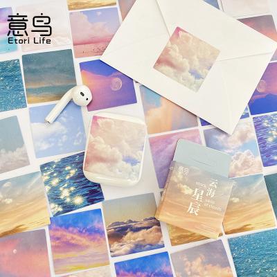 China Waterproof+Eco-friendly 46pcs Per Pack Creative Cloud Star Boxed Decorative Stickers Hand Account Diary DIY Scrapbooking Stickers for sale