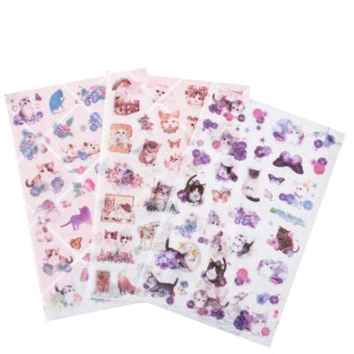 China Scrapbooking Sticker 6 Sheet/Package Kawaii Cat Series Paper Stickers Cartoon Scrapbooking Netbook Sticker Factory Directly. for sale