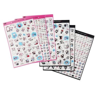 China 6sheet/pack Cat Decorative Sticker Diary Scrapbooking Album Sticker DIY Scrapbooking Stickers Cute Gifts for Girls for sale