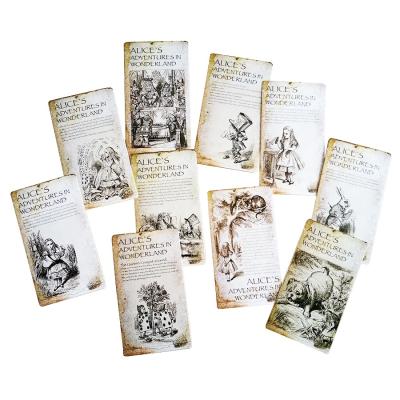 China Festival 20pcs per Pack Alice in Wonderland Greeting Cards Gift Collection Decoration Postcards 80*140mm for sale