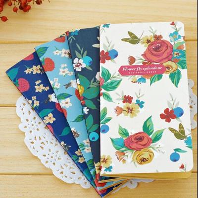 China Flower 90x173mm Dancing Butterfly Dancing Yarn Blue Diary Book Stationary Flower Fruit Planner Weekly Monthly School Supplies for sale