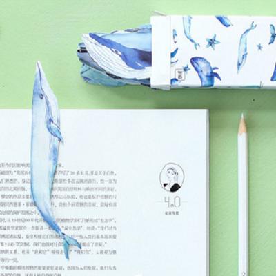 China China 30pcs Per Package Boxed Whale Pattern Paper Markers Gifts School Stationery Supplies Lovely for sale