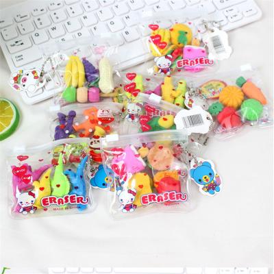 China 3D Assembly Plant Eraser/Eco-friendly/Cute/Novelty/Manual/Cute Simulation Novelty Food Set Office Study Rubber Eraser Stationery Special Gifts Toy for sale