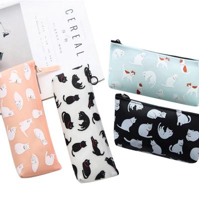 China Fashion pencil case mutifunction waterproof pen bag\comfortable\durable cartoon cat pattern for school and office stationery storage bag wholesale for sale