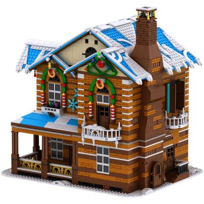 China DIY TOY Mold King 16011 Christmas House Block Toys 2021 Children Assemble Building Block Toy Set Kid Gift Education Street View for sale