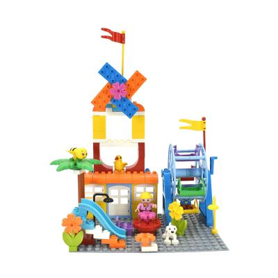 China Construction Toy Amazon Hot Sales Toys Kids Plastic Funny Educational Building Bricks Toys Sets With Figures And Animals for sale