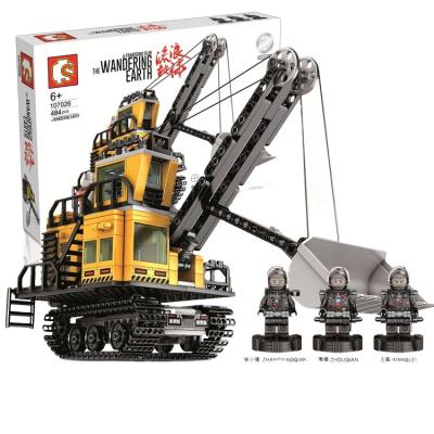 China 2019 Smart Sembo 107026 Wandering Land Mining Machinery Forklift 484pcs Building Block Toys Christmas Gift for sale