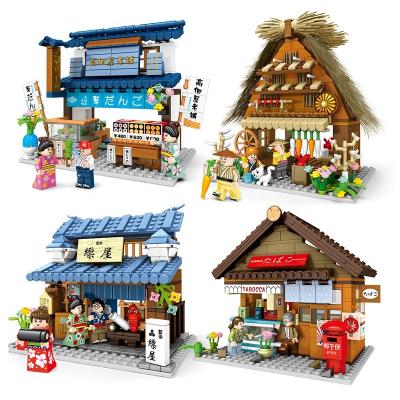 China DIY TOY Sembo 601084-601087 Japanese Street View Series Compatible With Legos Building Blocks DIY Fitted Legos for sale