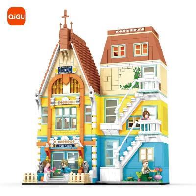 China DIY PLAY 2021 New Toy Northern Europe Street View Attic Building Blocks Plastic Legoes Bricks Kids Toys Sembo 601146 for sale