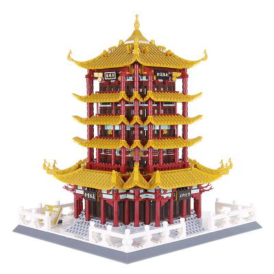 China DIY TOY New Arrival Wange 6214 Crane Tower Plastic Building Block yellow compatible with all Major Brands for kids Legoi for sale