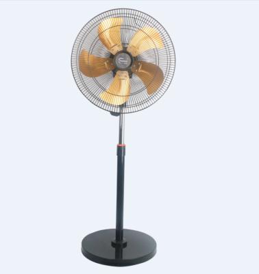 China Retro soft wind metal standing electric fan with 4 pieces of aluminum fan blade for sale