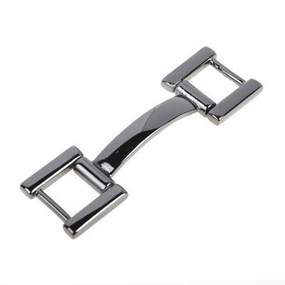 China Custom 72mm Zinc Alloy Black Metal Shoe Buckle Factory Supplier New Design Chain Buckle For Shoe Decoration 2021 for sale