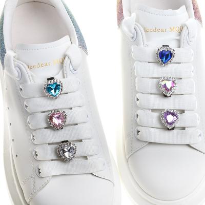 China Custom custom bling designer sneaker lace wholesale rhinestone clog charm shoe lace tag for sale