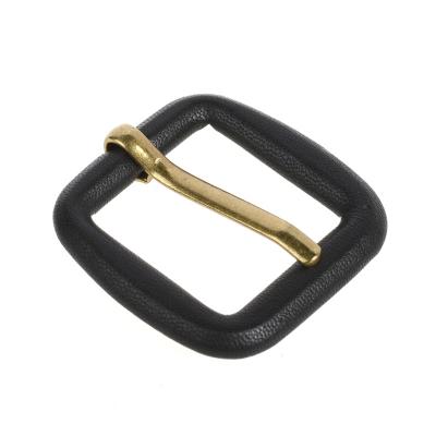 China Nickel Free SS2022 New Arrival Cloth PU Covered Accessories Custom Design Buckle Adjustable For Bag Shoe Clothing Hardware Belt Buckle for sale