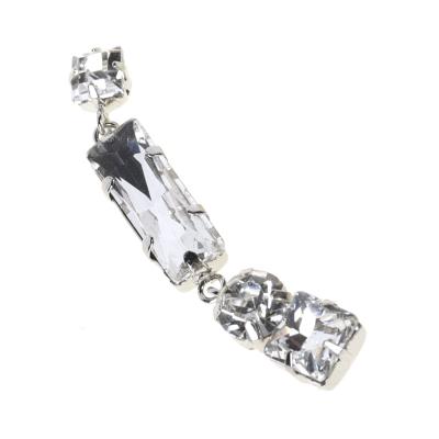 China High Quality Shoe Buckle Accessories Wholesale Rhinestone Metal Shoe Ornament Buckle Parts Bag Luxury Black Custom for sale