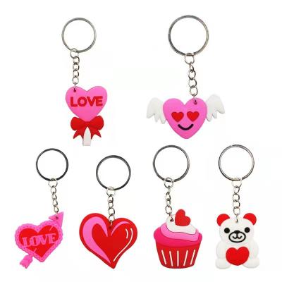 China Businese gifts manufacturers logo fashion silicone key chain wholesale gift custom key chain for sale