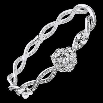 China Piaget Rose bracelet in 18K white gold set with 190 brilliant-cut diamonds  G36U3600 most popular hot selling jewelry for sale