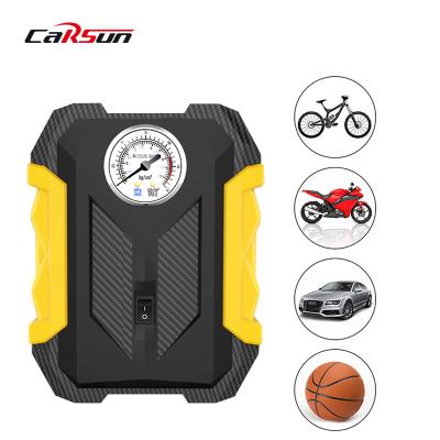 China Portable Emergency Light CARSUN 150PSI Tire Car Compressor For Motorcycles Digital Compressor Smart DC 12V With LED Light Bicycles Compressor for sale