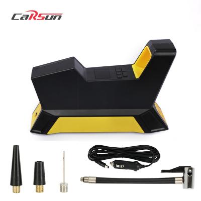 China Yellow Light CARSUN Emergency Light CARSUN Bike High Pressure Inflator Car Compressor Tire 22 Cylinder Motorcycle Compressor For Car Compressor for sale