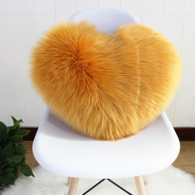 China Plain Viable Fluffy Fluffy Soft Pillowcase Washable Faux Sheepskin Fur Artificial Wool Pillow Case for sale