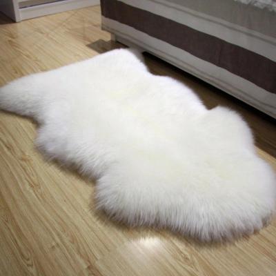 China 2018 New Anti-slip Pure White Faux Fur Carpet Plush Sheepskin Fur Blankets for sale