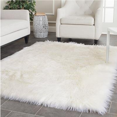 China Anti-slip luxury faux fur blanket long pile blankets rugs for living room modern for sale