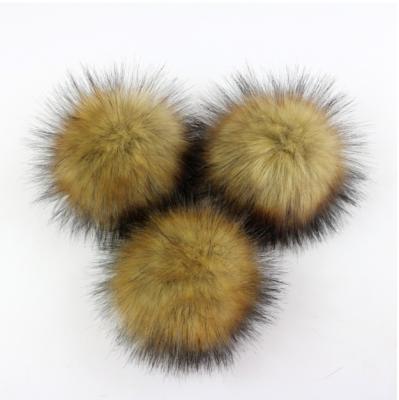 China Cute Raccoon Fur Pompom Eco-Friendly Promotional Gift Fur Pompom/faux raccoon fur ball/faux raccoon fur pom pom with snap for sale