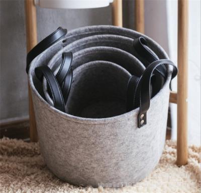 China Sustainable Multi Function Home Drip Tray Sundries Basket Felt Storage Basket for sale