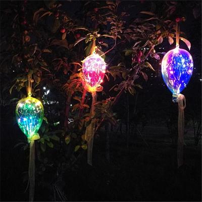 China New LED Glass Balloon Colorful 3D Garden Home Decorations for sale