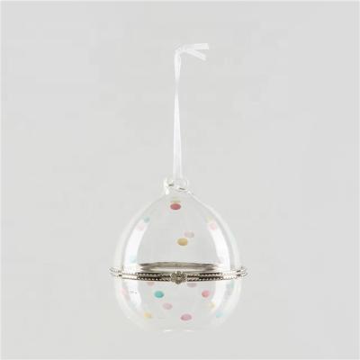 China 2020 New Glass Easter Eggs For Easter Decoration Eggs Easter Hanging Openable Glass Ornament for sale