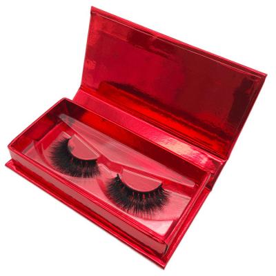 China Real Sof Mink Lashes Factory OEM Red Packing Private Rose Eyelash Box for sale