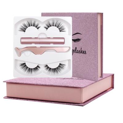 China Magnetic Eyeliner Eyelashes No Glue Private Label Magnetic Eyeliner False Eyelash Magnetic Eyelash Set for sale